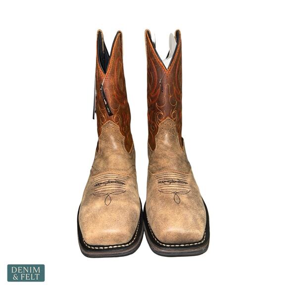 NEW Cody James Nano Lite Waterproof Western Work Boots Composite Toe Brown Ranch main image 5